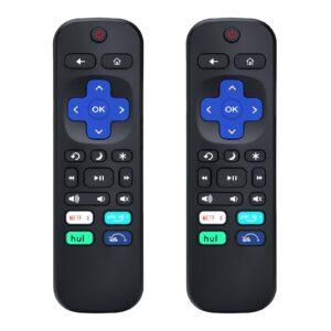 replacement remote compatible for tcl roku/hisense roku/onn roku/insignia roku/element roku/westinghouse roku tv【not for roku stick】【pack of 2】