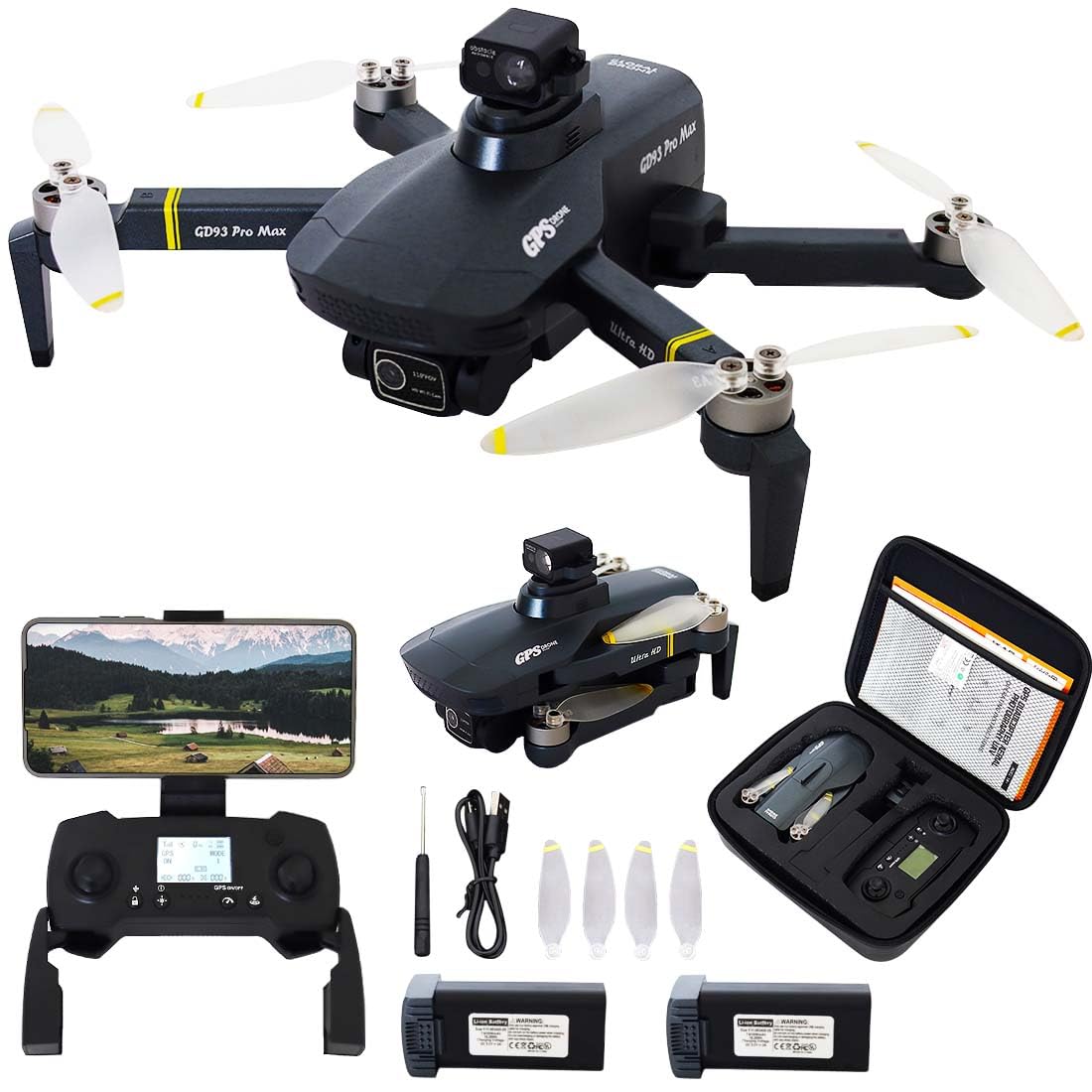 Drone with camera for adults kids 4k to 6K fpv dron obstacle avoidance HYUNLAI drones 30-Minute Long-Distance Flight 2 battery One Key Return, Follow Me, Gesture Selfie, Drone with GPS and Camera Return Home