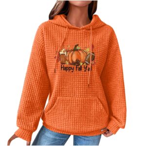 Black of Friday Deals 2023,Cyber of Monday Deals 2023 Oversized SweatshirtGraphic Sweatshirts Hooded Pullover Tops Waffle Knit Casual Comfy Fall Fashion Outfits Labor Day Sale ropas de mujer en oferta