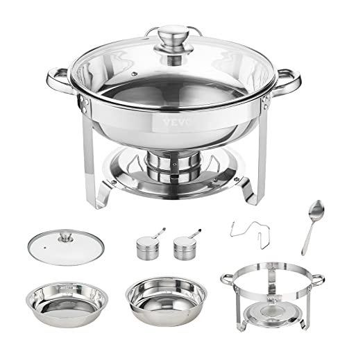 VEVOR Chafing Dish Buffet Set, 2 Packs-B, Silver