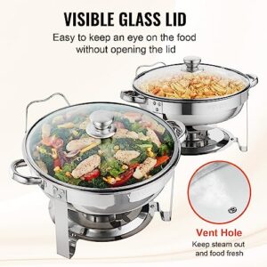 VEVOR Chafing Dish Buffet Set, 2 Packs-B, Silver