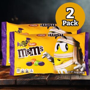 M&M’s Ghoul’s Peanut Milk Chocolate Halloween Candy 10oz Bag 2-Pack - Sweet Milk Peanut Chocolate Holiday M&Ms Candy Encased in Vibrant Candy Shell Colors, Melt in Your Mouth Snack for Kids & Adults