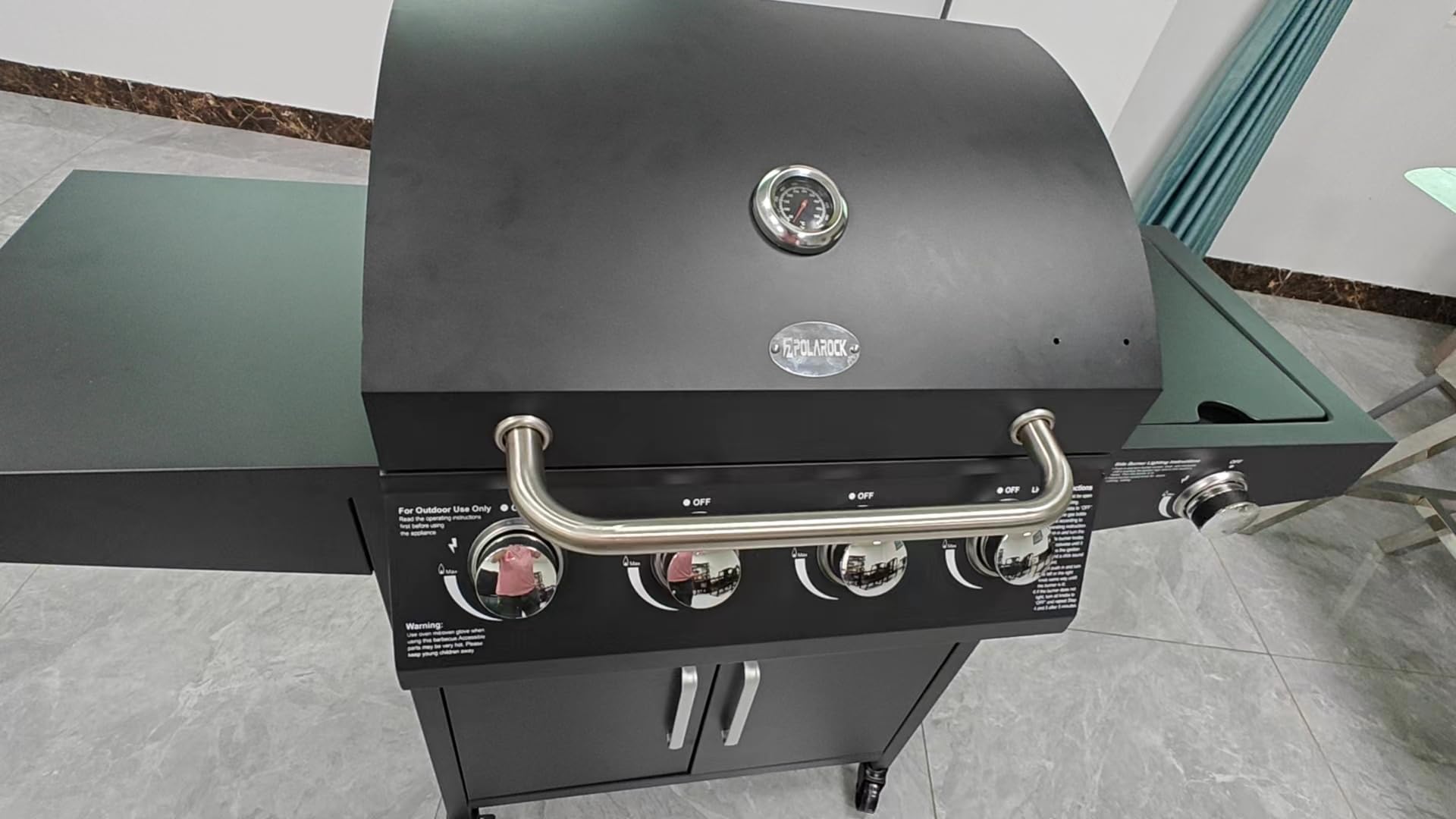 POLAROCK Gas BBQ Grill Easy Portability For Indoor/Outdoor Barbecues - Portable BBQ Gas Grill