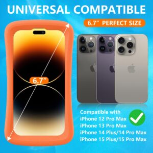 Temdan Floating Phone Case for iPhone 15 Pro Max/15 Plus/14 Pro Max/14 Plus/13 Pro Max/12 Pro Max Case,[24FT Military Dropproof] Shockproof Protective Floating Case 6.7 Inch Orange