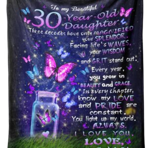 CUDEVS 30th Birthday Gifts for Her, 30th Birthday Gifts for Women, 30th Birthday Gifts Blankets, Gifts for 30th Birthday Woman, 30 Year Old Birthday Gifts for Women