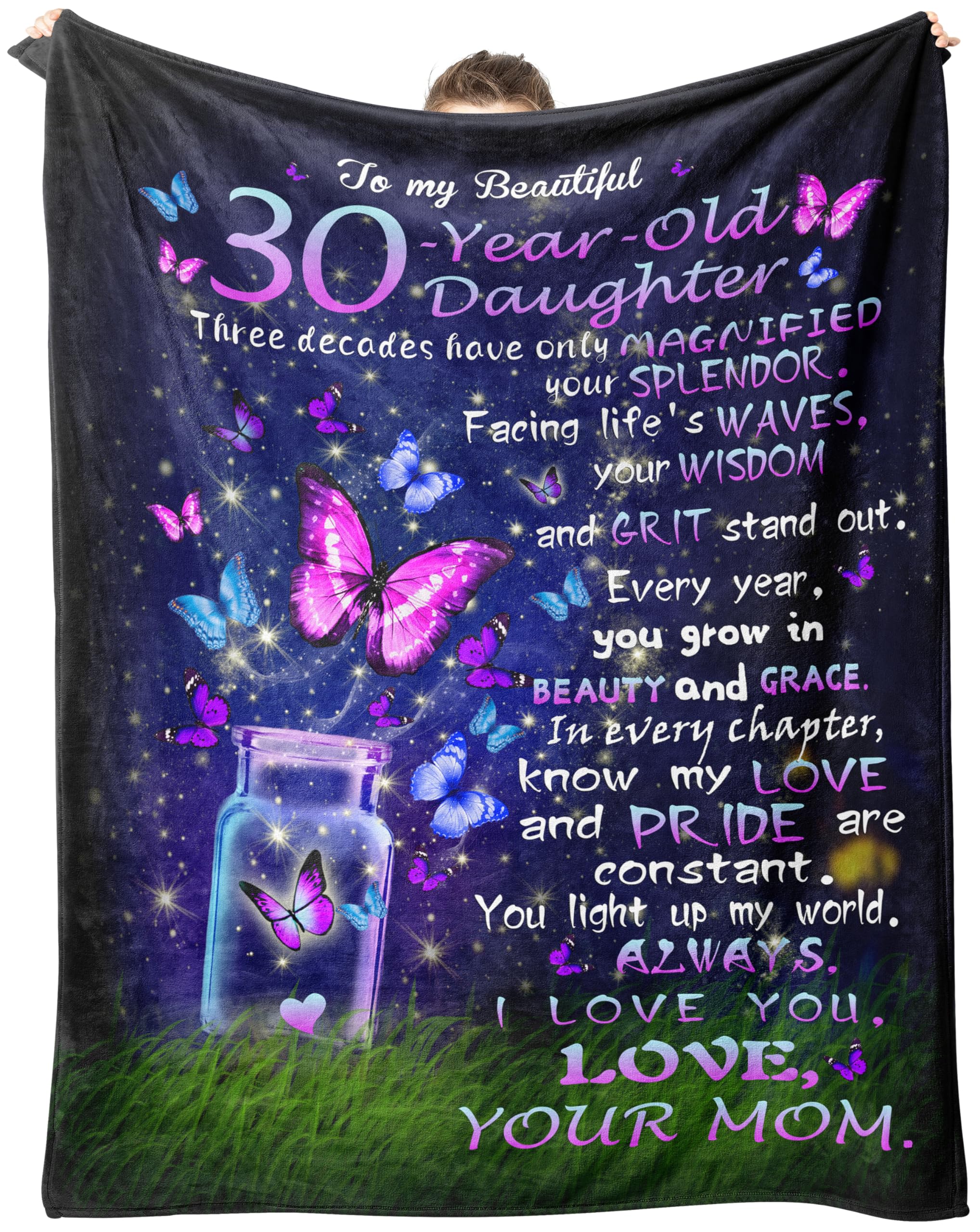 CUDEVS 30th Birthday Gifts for Her, 30th Birthday Gifts for Women, 30th Birthday Gifts Blankets, Gifts for 30th Birthday Woman, 30 Year Old Birthday Gifts for Women