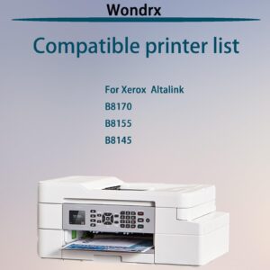 B8145 B8155 B8170 Drum Unit (with chip) for Xerox 013R00686 Toner Cartridge Altalink B8170 B8155 B8145 Printer High Yield 80000 Pages Convenient to Install Eco-Friendly (Black 4Pack)