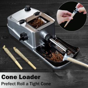 Laicengo Electric Cigarette Rolling Machine, Pre Roll Machine, Cones Rolling Machine, Automatic Tobaco Roller Maker, 3 in 1 for King/Regular Size Cigarettes 6.5 mm & 8 mm Tube and Pre Roll Cones