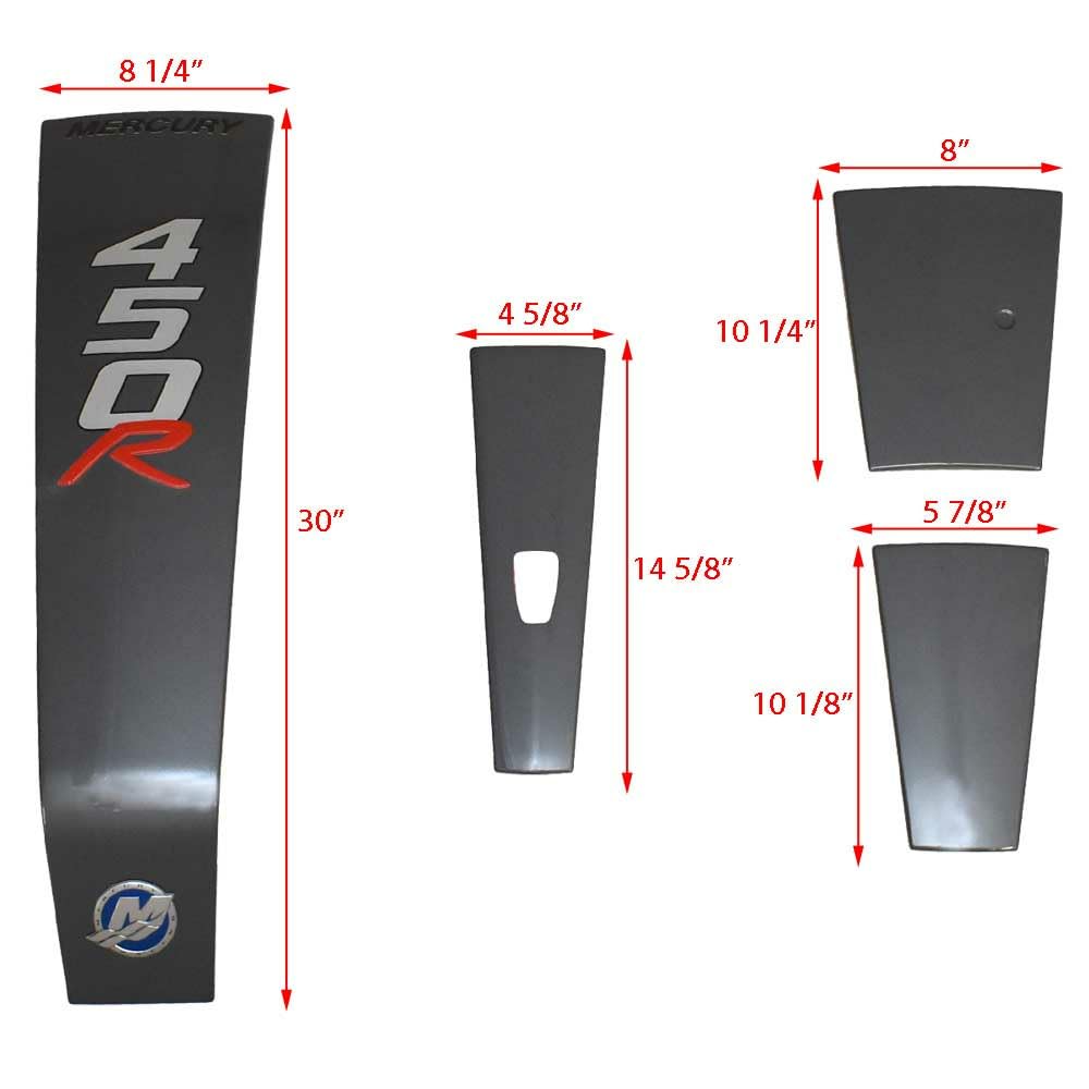 Mercury Marine Racing Boat Cowl Accent Panel 94-8M0147689 | 450R (Kit)