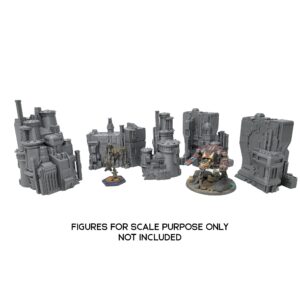 6mm Sci-Fi Cityscape Bundle 3 - Tabletop Terrain for Miniatures Games such as Epic Battletech Adeptus Titanicus (Bundle 3)