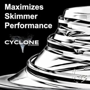 The Skimmie Cyclone - Turbocharges Pool Skimmer Water Flow - Improves Pool Surface Cleaning & Debris Removal - Pool Accessories & Pool Skimmer 7" Funnel Design Works with Any Pool Water Level