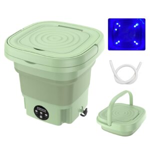 Portable Washing Machine for Apartments, Upgraded 8L Mini Folding Washing Machine Portable with Disinfection Function, Small Portable Washer Machine for Apartments, Dorm, Camping, RV, Travel Laundry