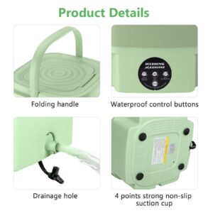 Portable Washing Machine for Apartments, Upgraded 8L Mini Folding Washing Machine Portable with Disinfection Function, Small Portable Washer Machine for Apartments, Dorm, Camping, RV, Travel Laundry