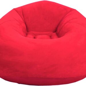 YtotY Beanless Bag Inflatable Chair, Air Sofa Outdoor Inflatable Lazy Sofa Chair No Filler,Washable Couch Bean Bag Chair Folding,for Organizing Plush Toys Or Memory Foam (Red)