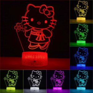 ZeHaiYlf Cat Night Light - Kitty Lamp,with Remote & Smart Touch,7 Colors + 16 Colors Changing Opreated,Dimmable lamp，Children's Day Gift，for Children's Room Decoration，Christmas Gifts