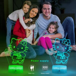 ZeHaiYlf Cat Night Light - Kitty Lamp,with Remote & Smart Touch,7 Colors + 16 Colors Changing Opreated,Dimmable lamp，Children's Day Gift，for Children's Room Decoration，Christmas Gifts