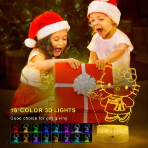 ZeHaiYlf Cat Night Light - Kitty Lamp,with Remote & Smart Touch,7 Colors + 16 Colors Changing Opreated,Dimmable lamp，Children's Day Gift，for Children's Room Decoration，Christmas Gifts