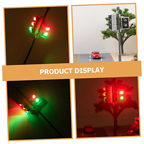 Model Train Lights Simulation Traffic Lamp Luminous Signal Light Model Sand Table Decoration Mini Simulation Light Model Mini House Supply Mini Signal Light Model Scene Decor