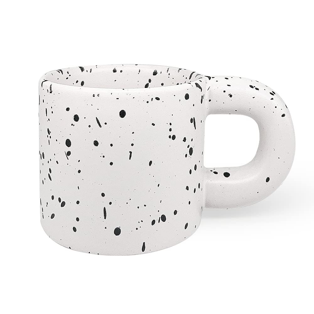 Ceramic Coffee Mug,Microwave & Dishwasher Safe Mug to Decorate,Tea Cup with Porcelain Fat Round Handle, 12oz, Modern,Simplicity Unique Style For Any Kitchen. (Inkjet)