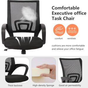 PayLessHere Home Office Chair Desk Computer Chair Adjustable Ergonomic Chair Lumbar Support Armrest Executive with High density Mesh 360 Degree Swivel Chair for Men Women Adults Chair, Black