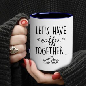 BSQUIELE Couple Mug Set - Fathers Day, Mothers Day, Valentine Mug Set For Wife, Husband, Mom, Dad - Bridal Shower, Engaged, Christmas, Wedding, Birthday Gifts For Bride, Groom, Mr, Mrs, Him, Her 11OZ