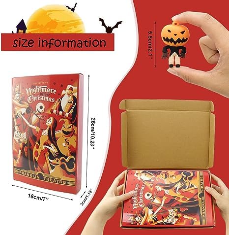 2023 New Halloween Christmas Scary Doll Advent Calendar 2023 Kids - 24 Day Halloween Countdown Calendar, Pre-Christmas Doll Nightmare Advent Calendar Gift (A+halloween)