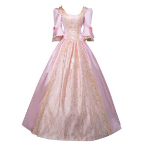 women victorian dress ball gown vintage medieval lolita princess dress plus size corset dress renaissance costumes pink