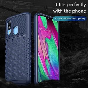 Phone case for Samsung Galaxy A40,Refined Carbon Fiber.Anti-Fall,Anti-Fingerprint.360°Full Protection case Blue