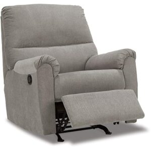 Signature Design by Ashley Miravel Casual Manual Rocker Recliner, Light Gray