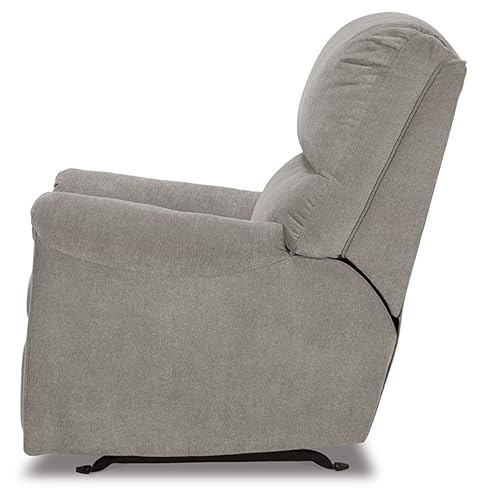 Signature Design by Ashley Miravel Casual Manual Rocker Recliner, Light Gray