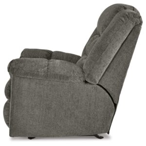 Signature Design by Ashley Kegler Contemporary Tufted Manual Rocker Recliner, Gray