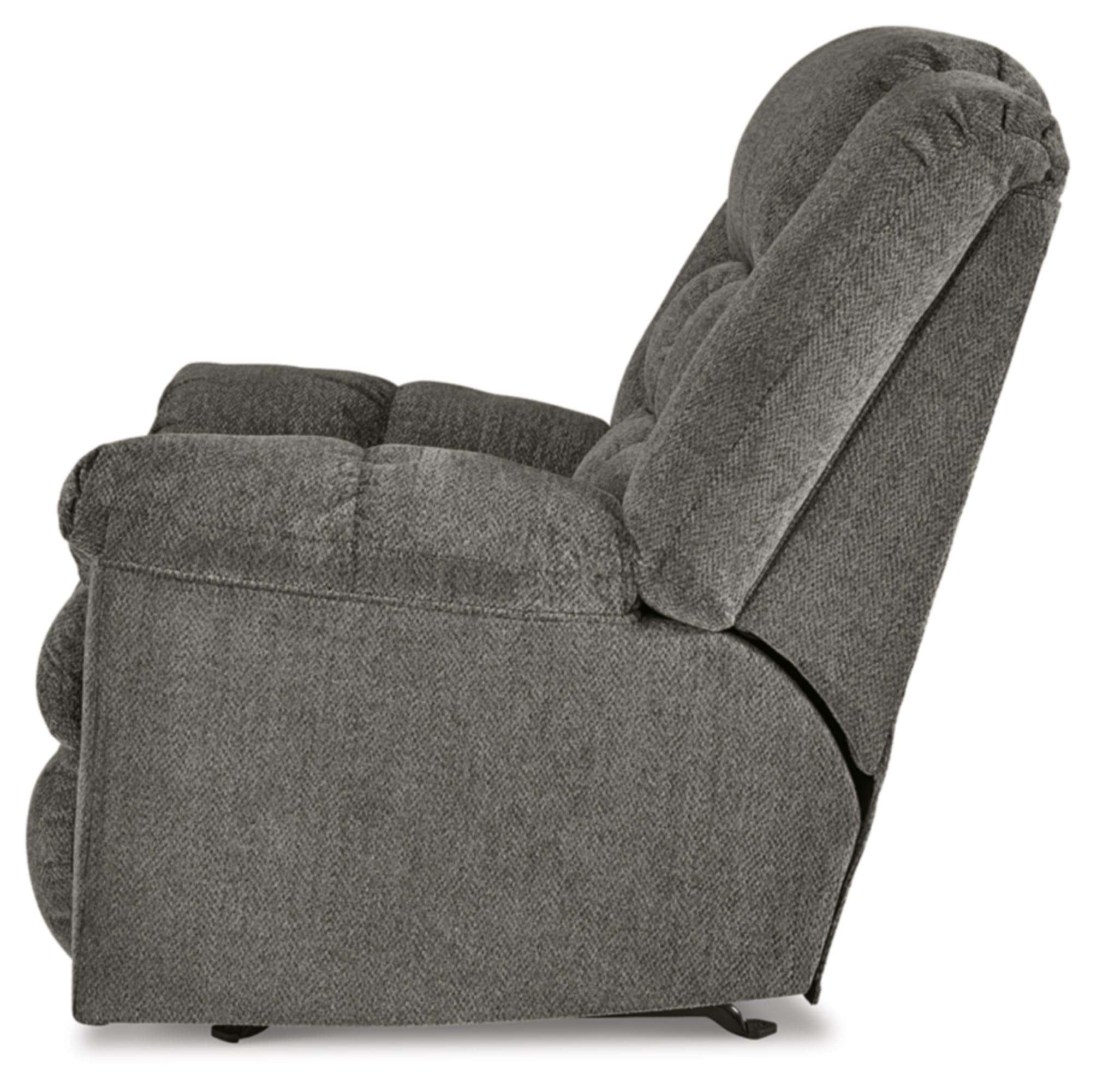 Signature Design by Ashley Kegler Contemporary Tufted Manual Rocker Recliner, Gray