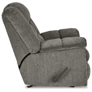 Signature Design by Ashley Kegler Contemporary Tufted Manual Rocker Recliner, Gray