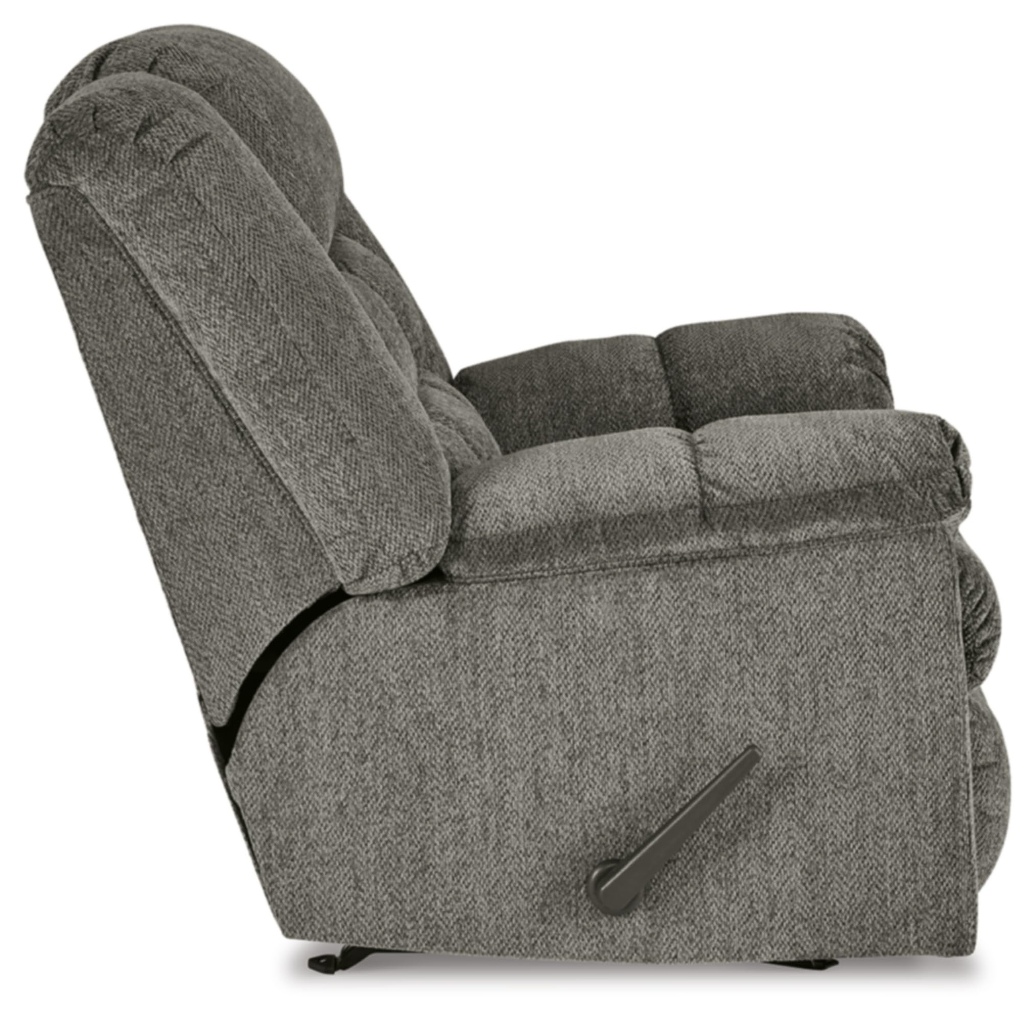 Signature Design by Ashley Kegler Contemporary Tufted Manual Rocker Recliner, Gray