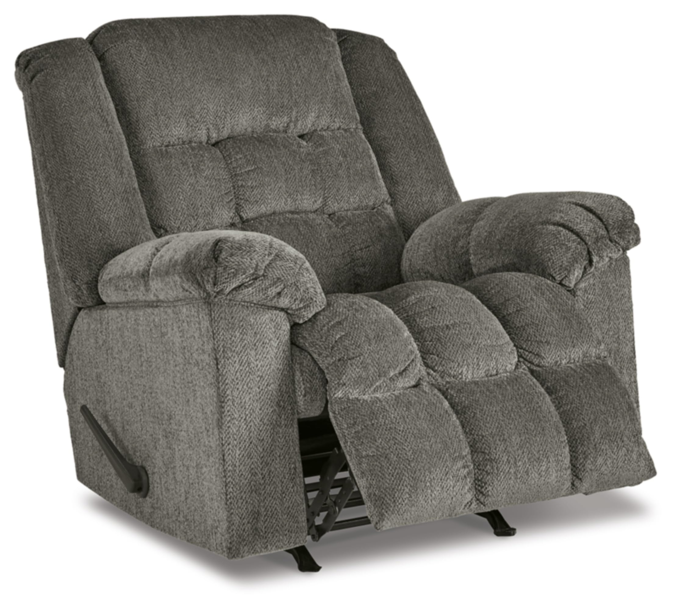 Signature Design by Ashley Kegler Contemporary Tufted Manual Rocker Recliner, Gray