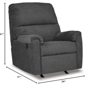 Signature Design by Ashley Miravel Casual Manual Rocker Recliner, Gray