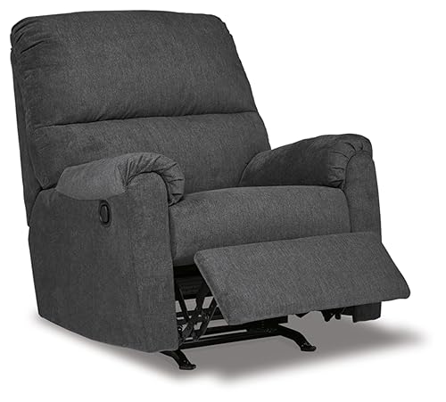 Signature Design by Ashley Miravel Casual Manual Rocker Recliner, Gray