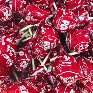 Red Raspberry Only Tootsie Pops Bulk Candy 120 Count Lollipops Suckers Variety Value Pack Aprox. 5.47 lbs (87.50 Oz) Packaging Might Vary