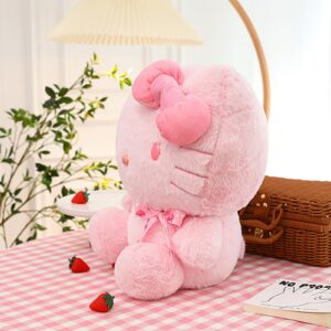 Comtaric 9 Inch Pink Kitty Plush - The Perfect for Birthdays, Halloween, and Christmas