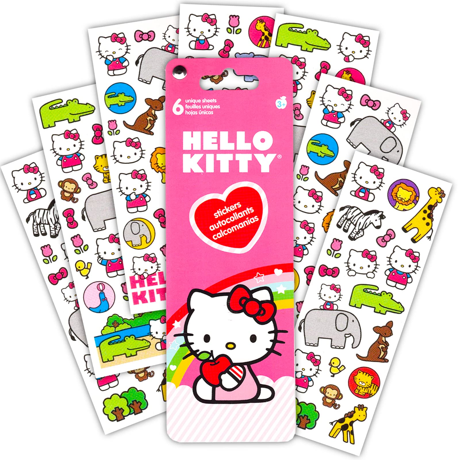 Hello Kitty and Friends Backpack for School - Bundle with 16” Hello Kitty School Backpack with Front Pocket Plus Hello Kitty Stickers, Water Bottle, More | Hello Kitty and Friends Backpack for Girls