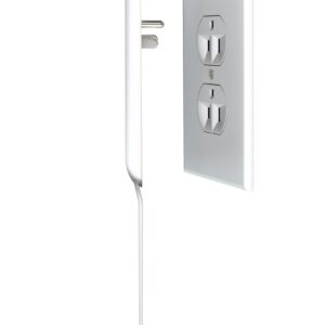 Sleek Socket - The Original & Patented Ultra-Thin Outlet Concealer for INVERTED Outlets w/Cord Concealer Kit, 3 Outlet, 3-Ft Cord, Universal Size (Ideal for Kitchens, Small Spots & Behind Furniture)