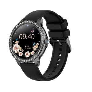 Smart Watches for Women (Answer/Make Call) with Diamonds, 1.32” HD Display Bluetooth Smartwatch for for iOS Android, IP68 Fitness Activity Trackers with Heart Rate/SpO2/Sleep Monitor/Menstrual Cycle