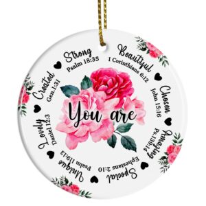 inspirational saying bible verse christian christmas ornaments 2023, family religious gift, christian decorations for home, religious deco, christian friend christmas ornaments gifts, you are jesus