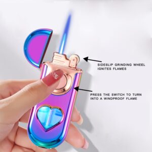 Double Flame Lighter,Jet Torch Lighter Windproof Lighter Tiger Cool Design for Gift, Exquisite Packaging, Refillable Butane Lighters,Suitable for Festival,Birthday, Candle, Gifts for Men