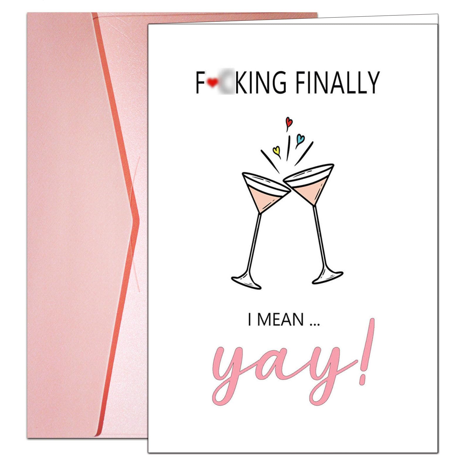 Dapofajo Congrats Engagement Card, Wedding Card for Newlywed, Humour Marriage Card for Bride Groom, Funny Wedding Shower Card