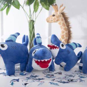 YHPHany Shark Dog Toy (13 inch Plush) with 25 Free Stickers, sharkdog, Shark Plush Animals Plush Doll Birthday Gift, Children, Boys, Girls (Blue Shark Plush)…