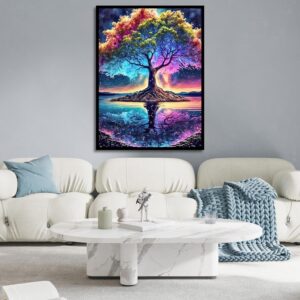 CNITUR DIY 5D Diamond Painting Kits for Adults Diamond Art Tree of Life Diamond Painting Full Drill Crystal Rhinestone Embroidery Craft Kits for Home Wall Decor Gifts, Diamond Art Kits B10045