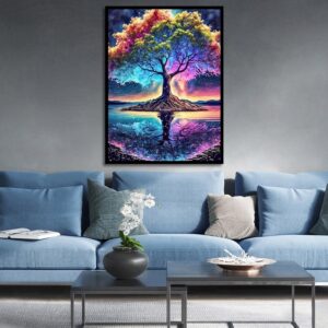 CNITUR DIY 5D Diamond Painting Kits for Adults Diamond Art Tree of Life Diamond Painting Full Drill Crystal Rhinestone Embroidery Craft Kits for Home Wall Decor Gifts, Diamond Art Kits B10045