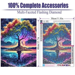 CNITUR DIY 5D Diamond Painting Kits for Adults Diamond Art Tree of Life Diamond Painting Full Drill Crystal Rhinestone Embroidery Craft Kits for Home Wall Decor Gifts, Diamond Art Kits B10045