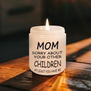 Gift for Mom from Daughter Birthday Gift for Mom from Son -7ozSoy Wax Lavender Long Burn Time Scented Candle- Unique Bday Christmas Mother Day Presents for Mother Who Wants Nothing